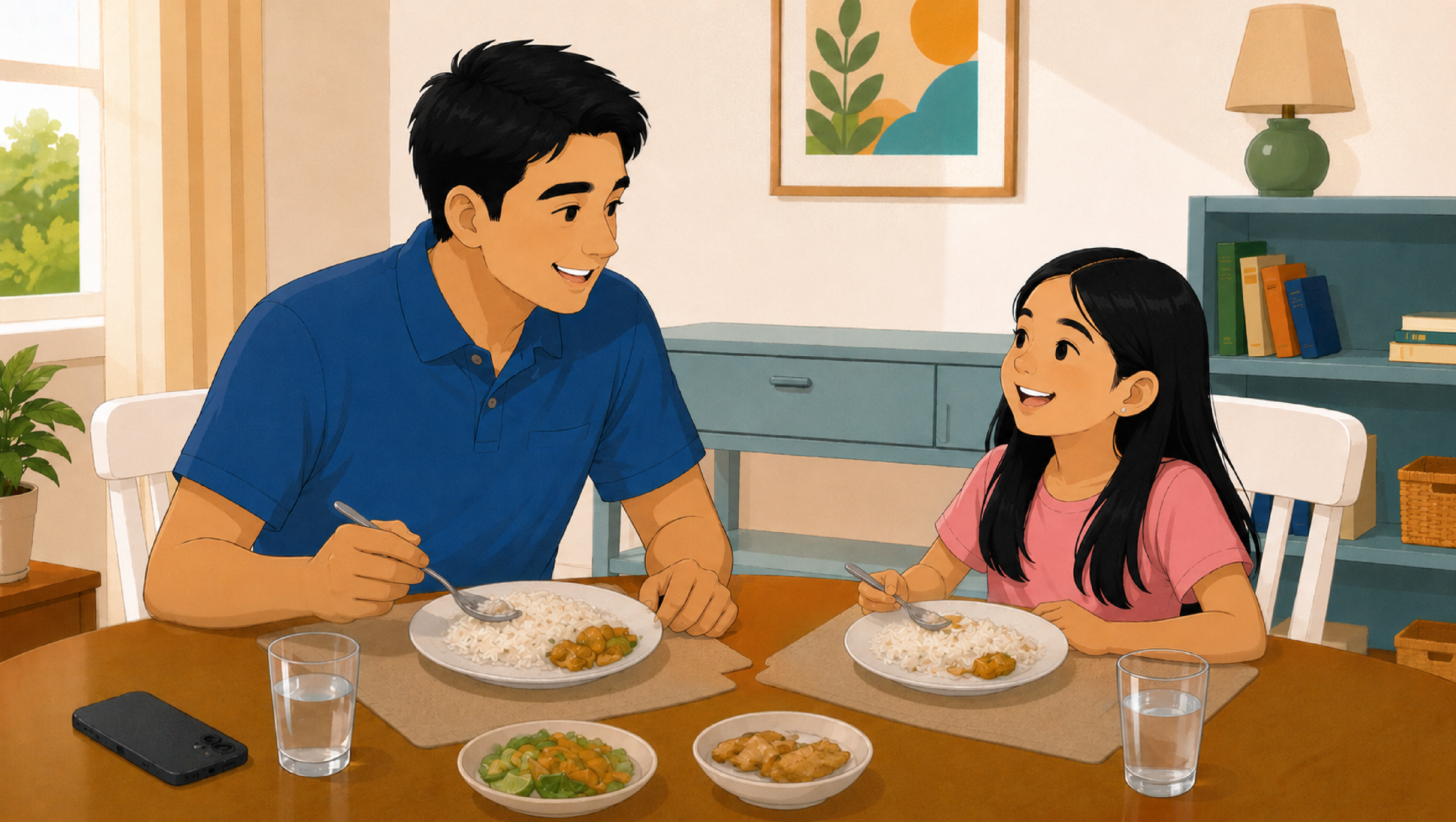 No screens during meals